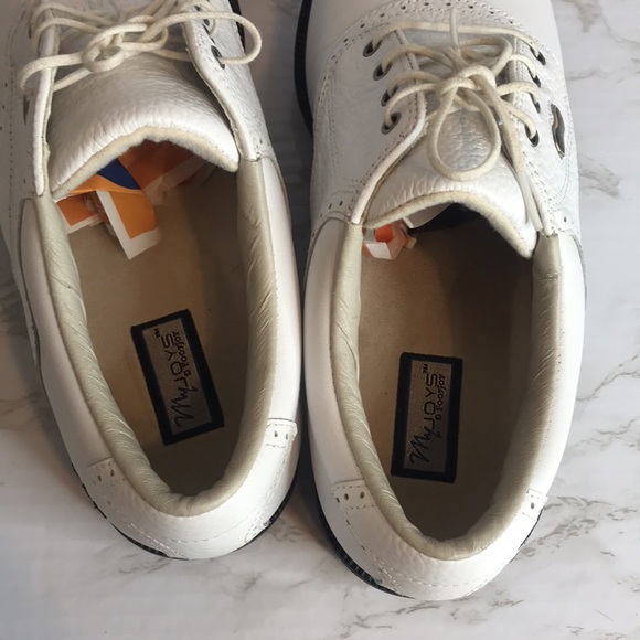 Footjoy white my joys outdoor golf shoes size 10 M - Picture 6 of 9